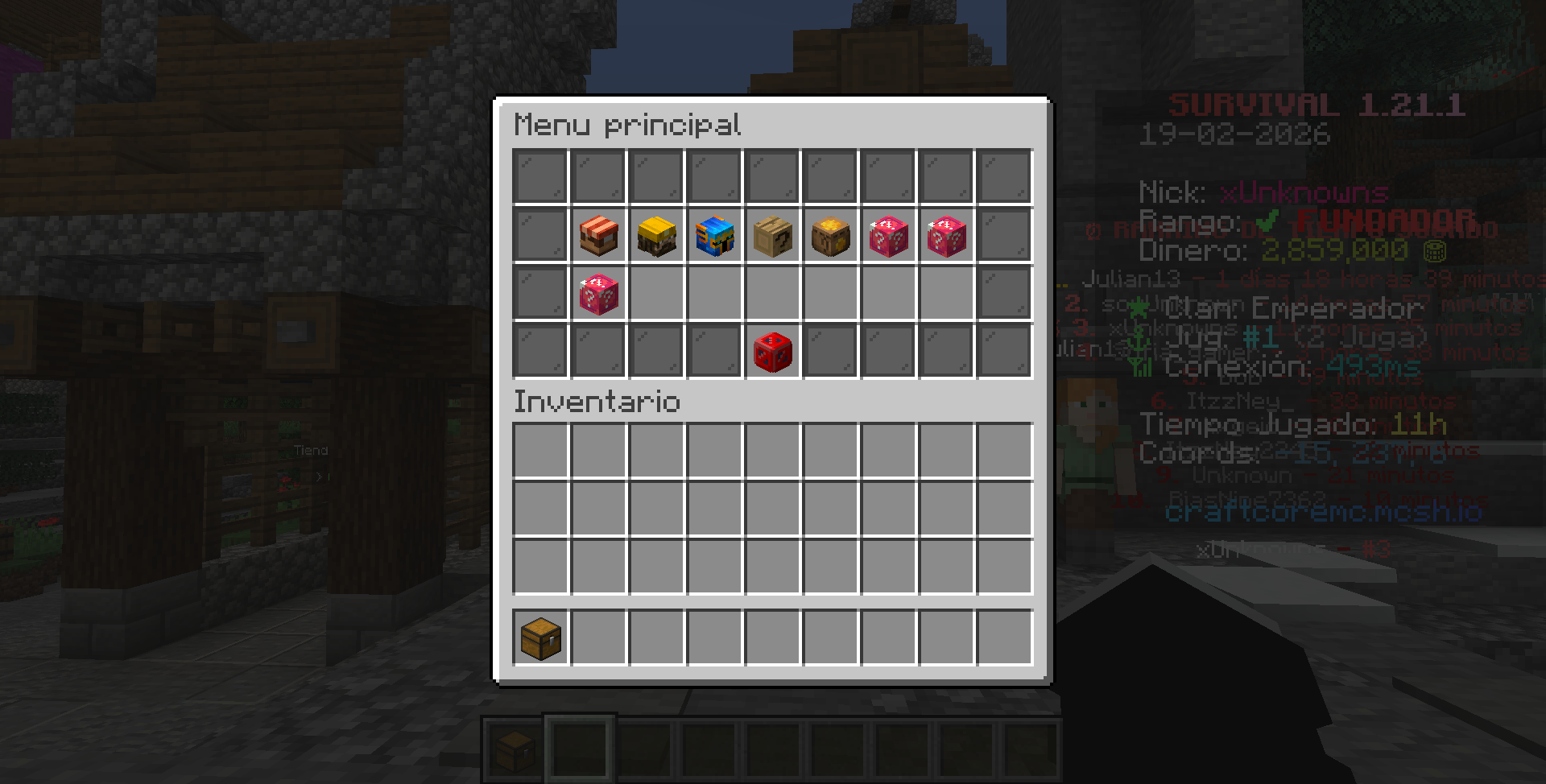 Rediseño del Menú de Warps